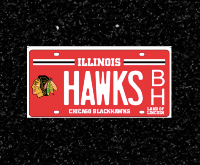 Blackhawks Illinois Plate