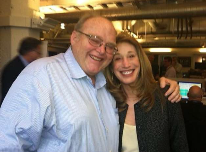 Former KCBS Radio Reporter Bob Melrose (left) with Political Reporter Barbara Taylor (right).