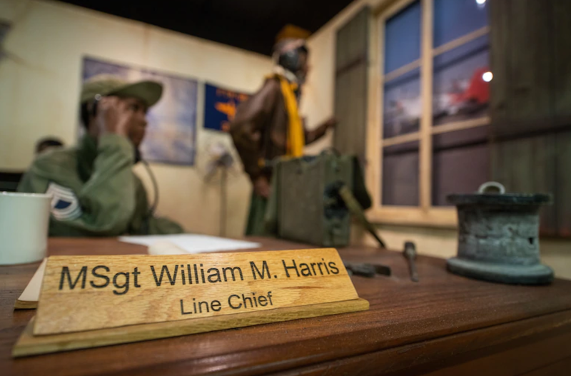 Artifacts from the Tuskegee Airmen exhibit