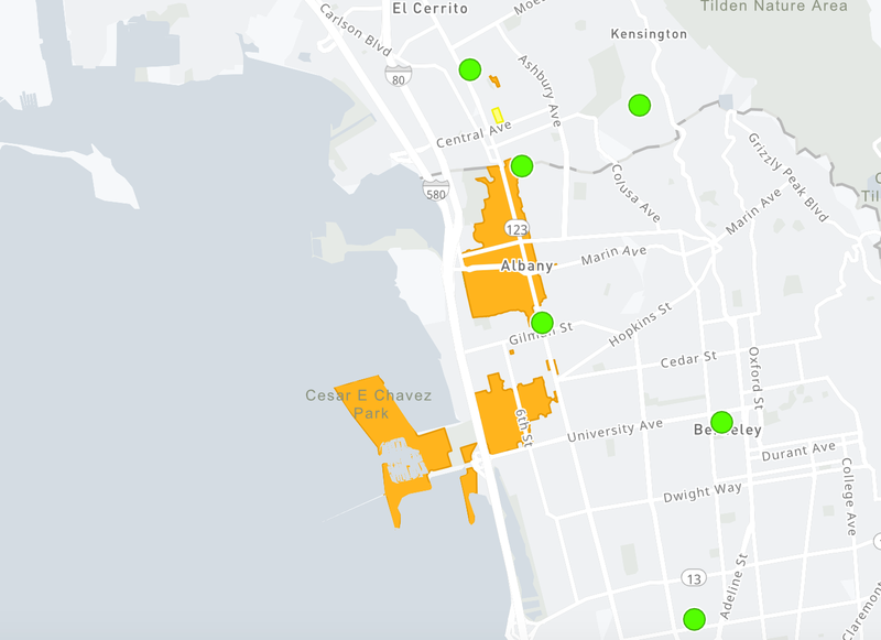 The live outage map showed power out in the Albany area.