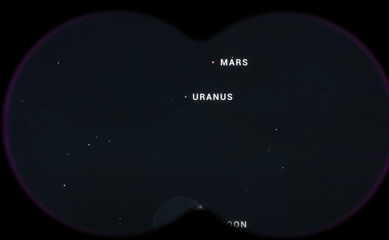 A visual of what you'll see in the sky on January 20.