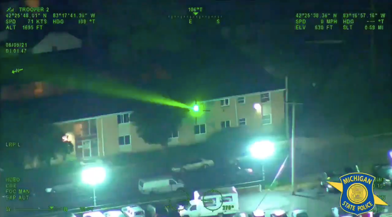 Detroit man faces charges after shining laser at police helicopter