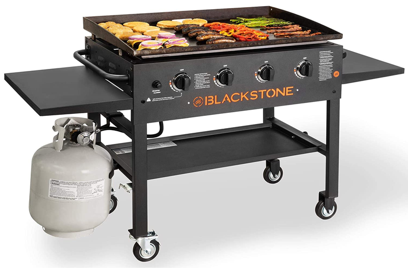 Blackstone 4-Burner 36" Griddle Cooking Station with Side Shelves
