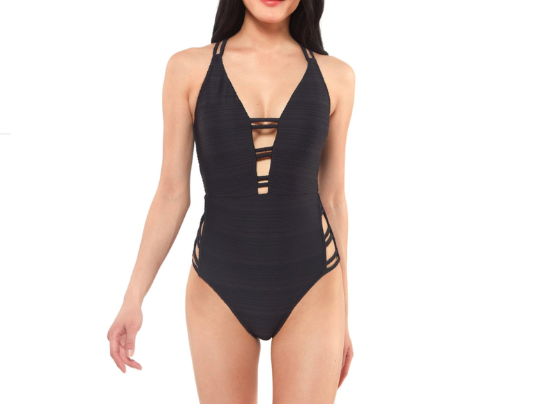 Jessica Simpson Women's Plunge One-Piece Swimsuit