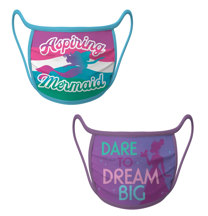 Disney Ariel and Tiana Cloth Face Mask 2-Pack
