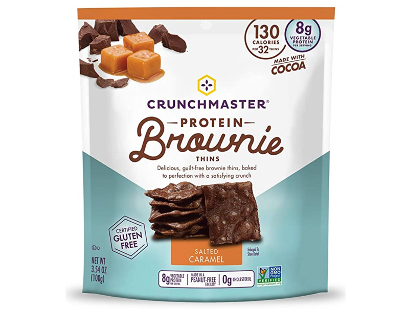 Crunchmaster Protein Brownie Thins Salted Caramel