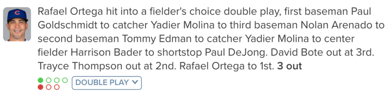 Wild Cardinals double play