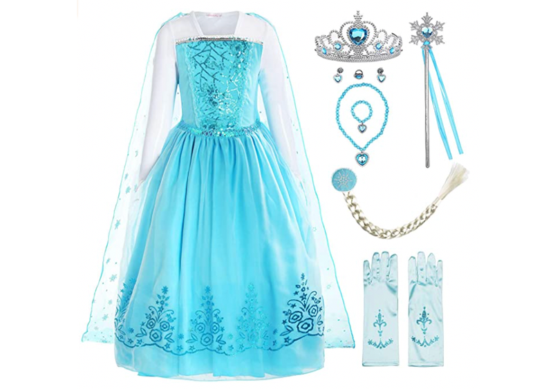 ReliBeauty Girls Sequin Princess Costume Long Sleeve Dress up