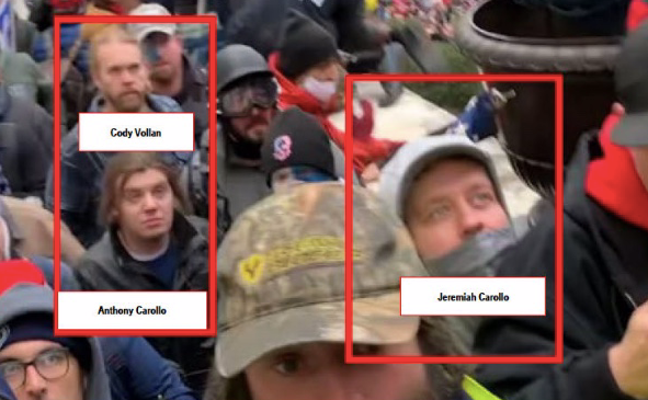 image showing three Illinois suspects on Jan. 6