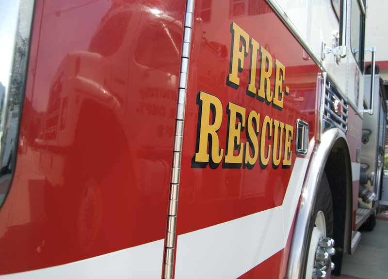 Fire engine closeup