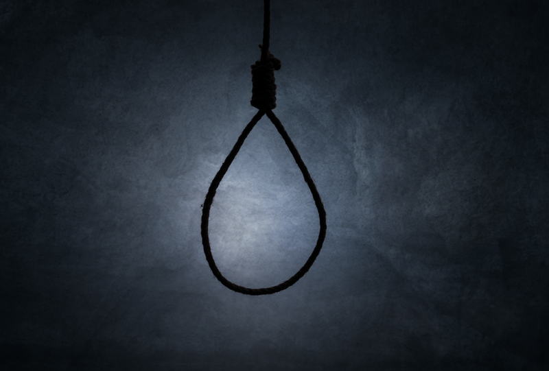 noose in silhouette