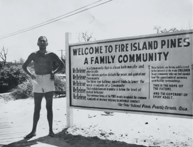 The notorious Fire Island Pines sign