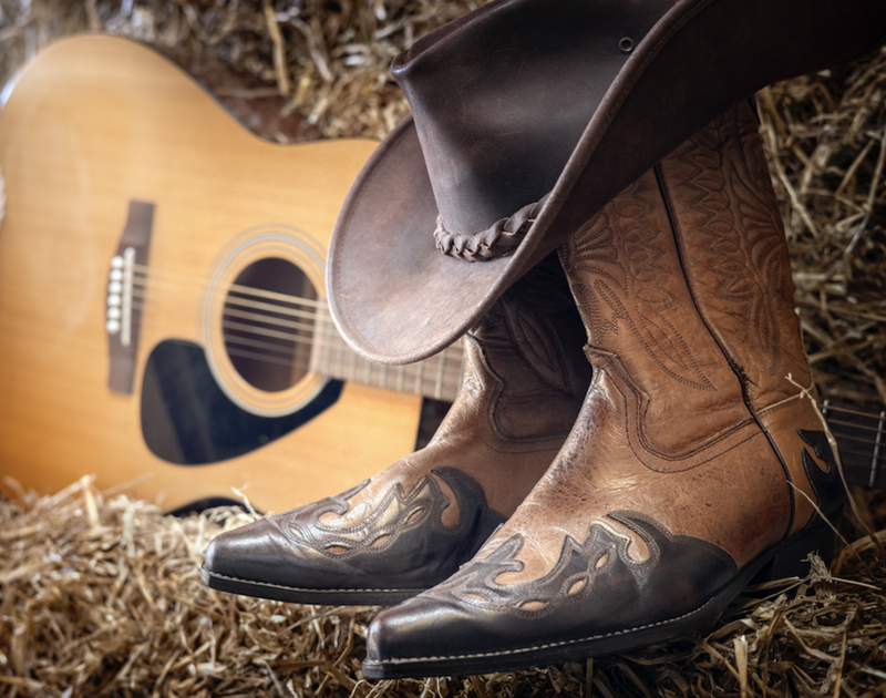 country boots and guitar