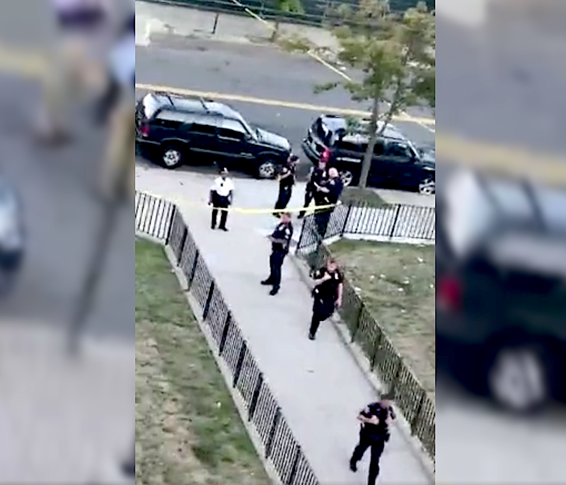 The shooting happened outside a building at the Redfern Houses