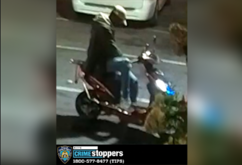 Robbery suspect on scooter