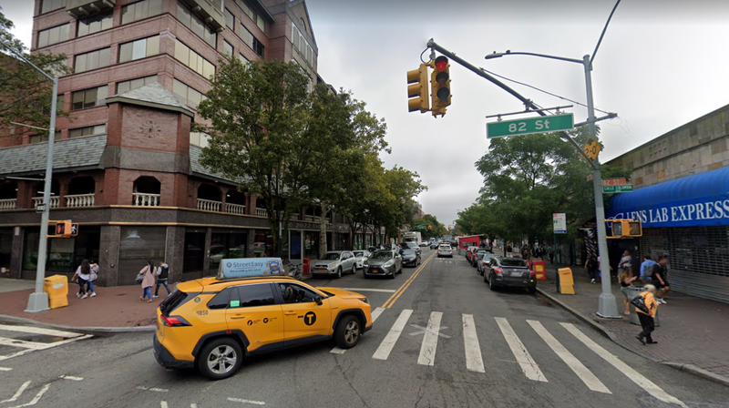 82nd Street and 37th Avenue in Jackson Heights where crash occurred.