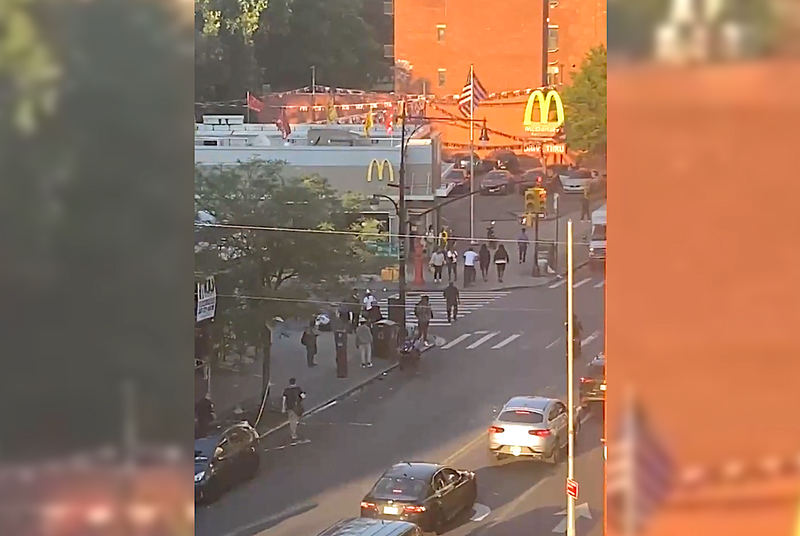 A 23-year-old employee was shot at the McDonald’s at 1531 Fulton St. in Bedford-Stuyvesant on Monday evening