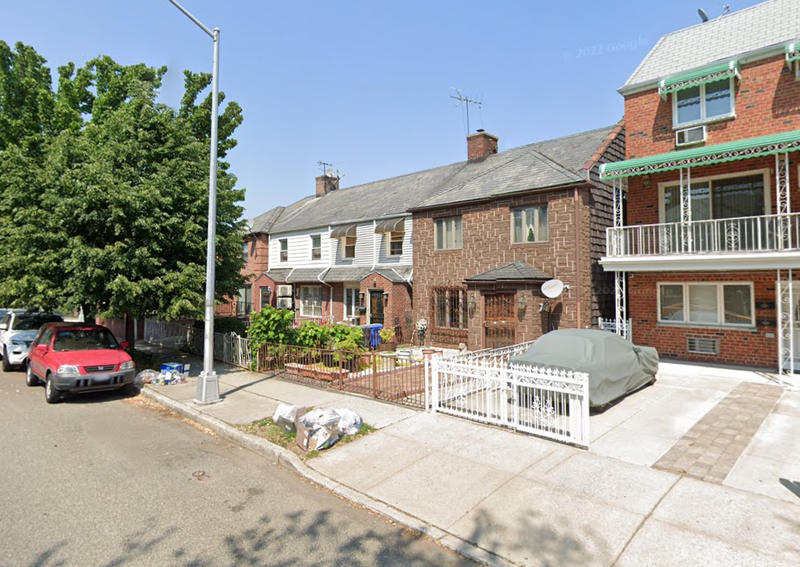 The Queens street where a homemade explosive went off on Friday.