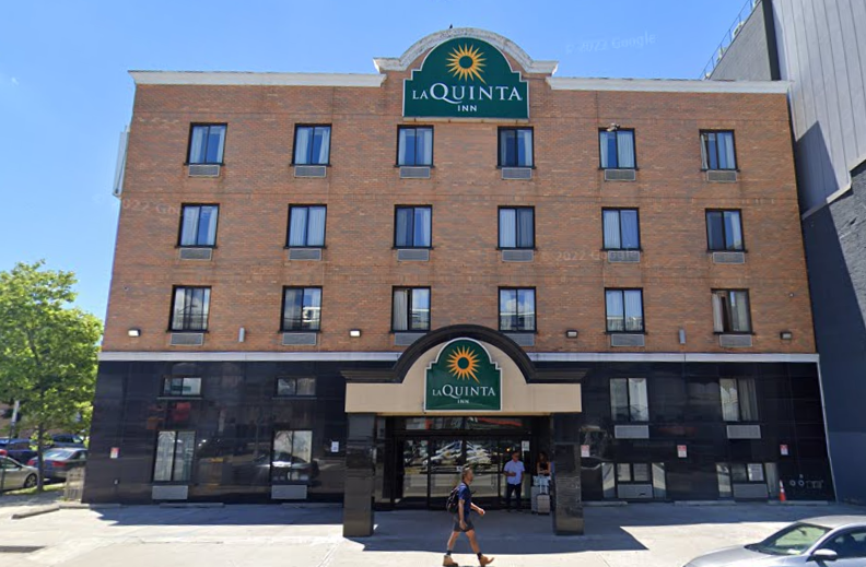 The La Quinta Inn in Queens where three underage girls were forced into prostitution.