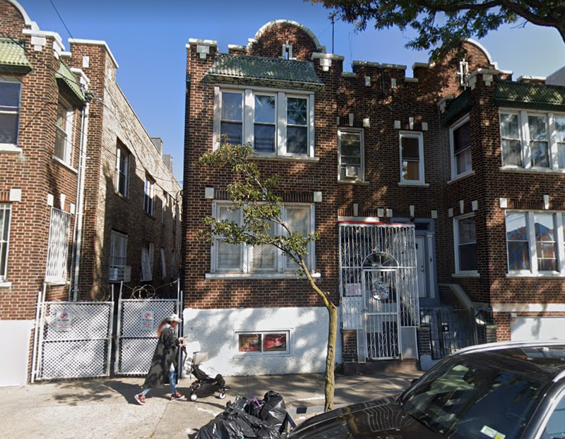 The Bronx house where six people were injured in a fire on Wednesday.