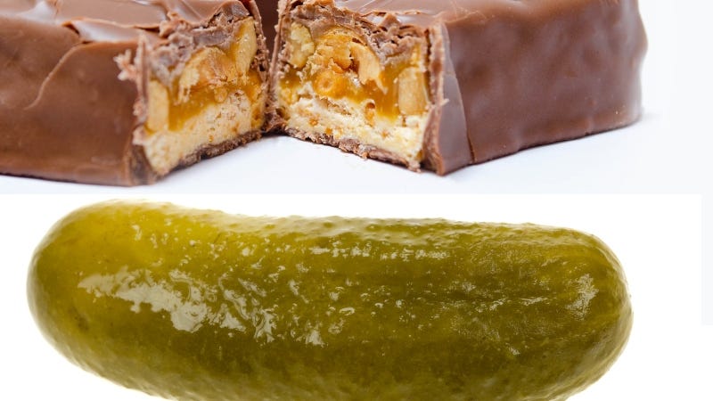 snickers + pickle Getty Images