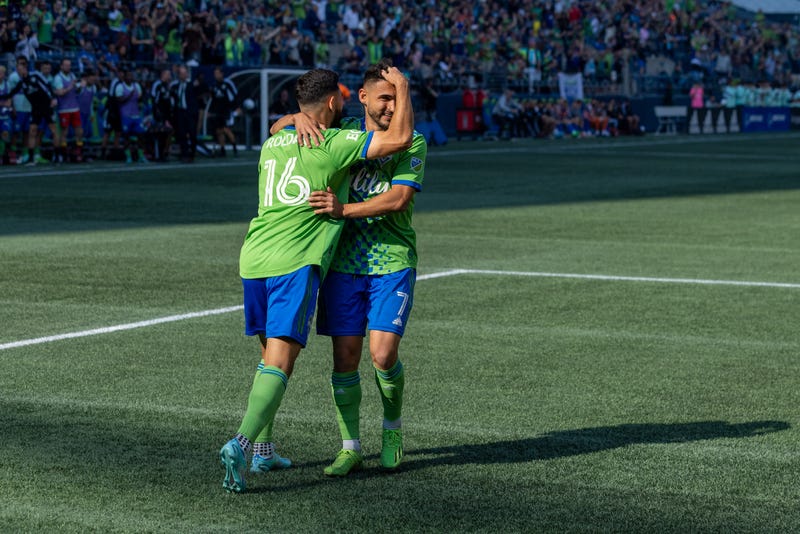 Sounders FC players Cristian and Alex Roldan