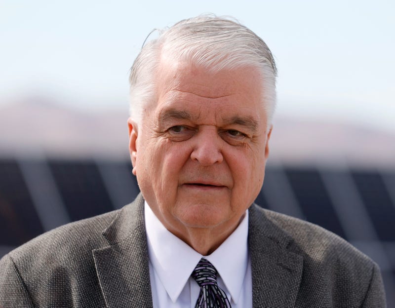 Nevada Governor Steve Sisolak addresses the media