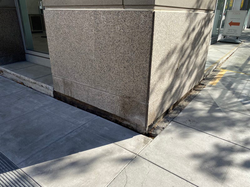 Gaps like this are visible on sidewalks around the Mission Bay neighborhood.