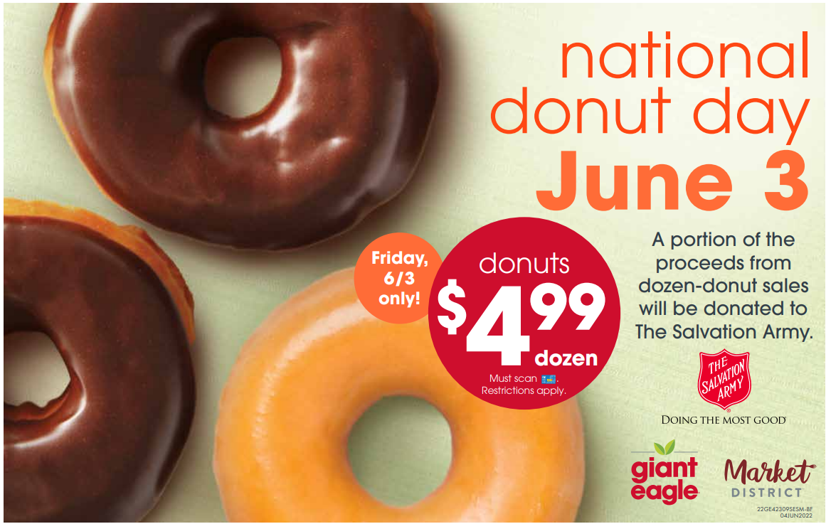 Win A 25 Giant Eagle Card For National Donut Day
