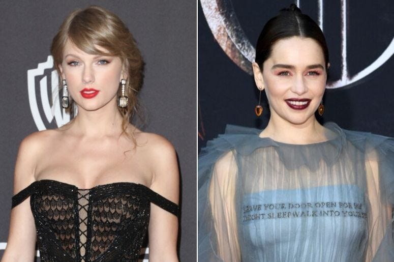 Taylor Swift and Emilia Clarke