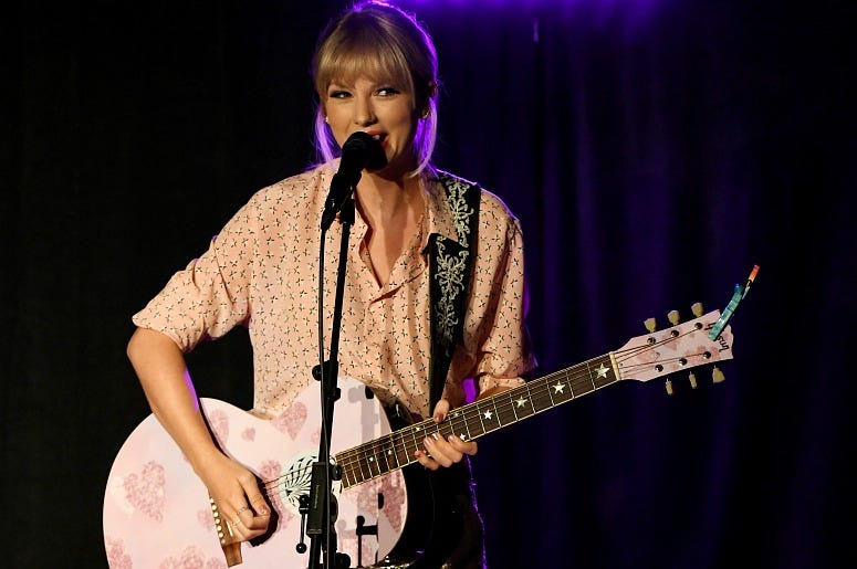 Taylor Swift performs at AEG and Stonewall Inn’s pride celebration commemorating the 50th anniversary of the Stonewall Uprising.