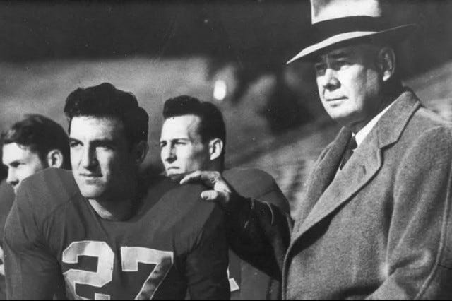 Robert Reese Neyland (right) poses for a photo during his time as head football coach at the University of Tennessee, beginning in 1925.