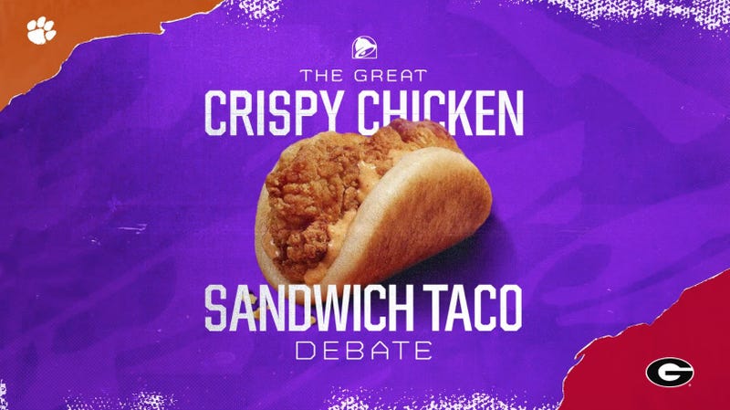 The Great Crispy Chicken Sandwich Taco Debate” will air on Saturday, Sept. 4 during the Georgia vs Clemson primetime college football game on ABC (7:30 p.m. ET).