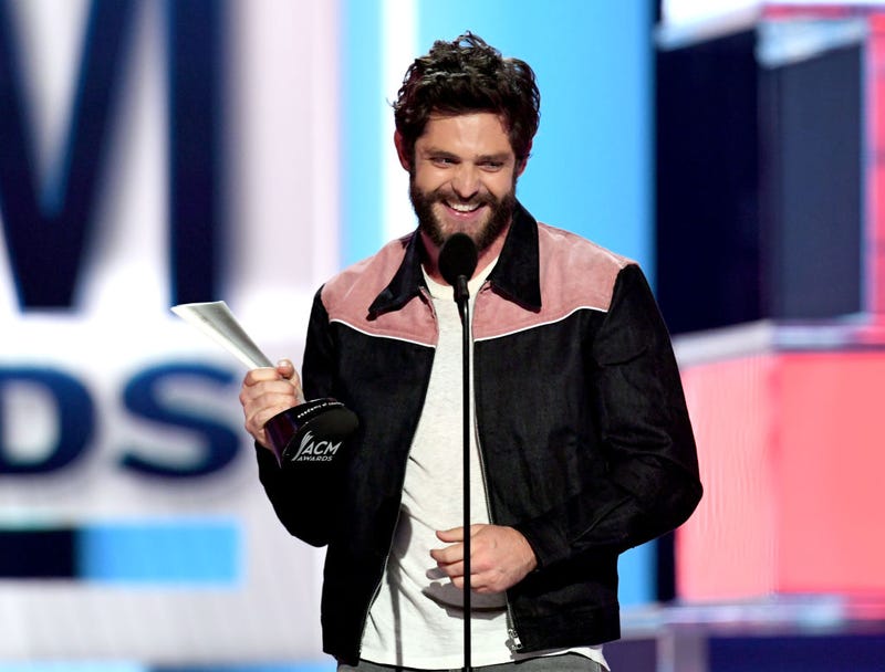 Thomas Rhett accepts the Male Artist of the Year award onstage during the 54th Academy Of Country Music Awards at MGM Grand Garden Arena on April 07, 2019 in Las Vegas, Nevada