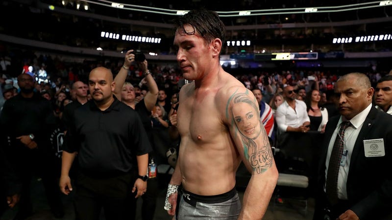 Darren Till walks away after losing to Tyron Woodley at UFC 228.