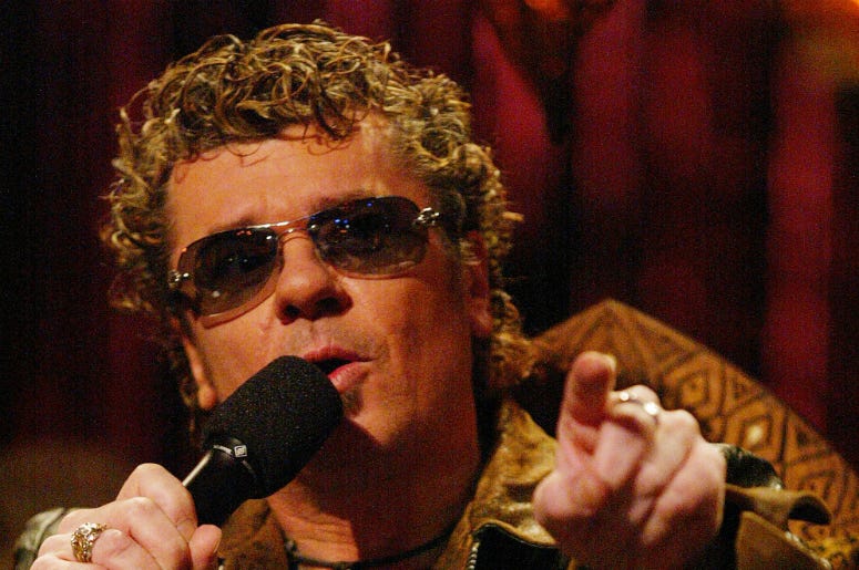 INXS member Tim Farris speaks during the eighth performance episode of "Rock Star: INXS" at CBS Television on August 24, 2005