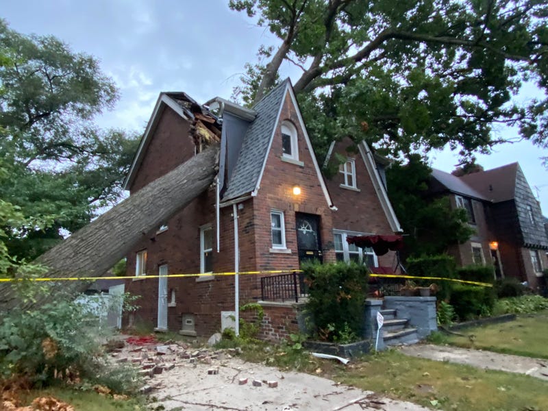 Tree crashed through house in East English Village