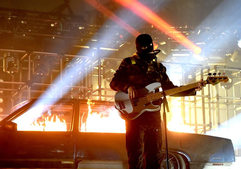 Tyler Joseph of Twenty One Pilots performs at the Forum on November 10, 2018 in Inglewood, California