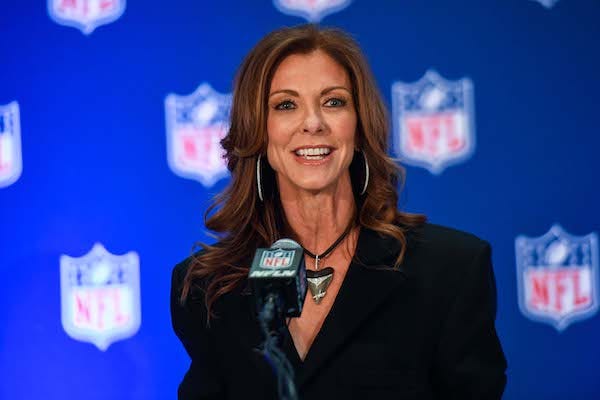 Charlotte Jones speaks during a press conference