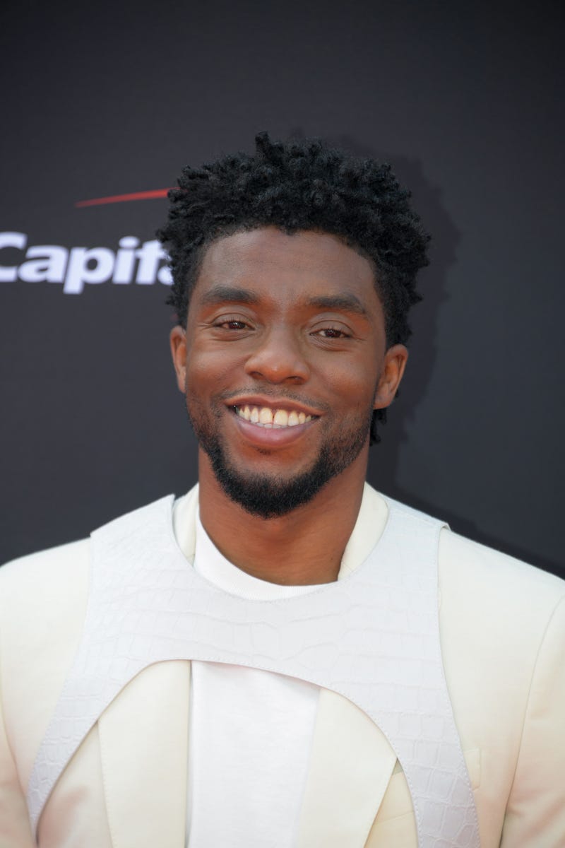 American actor Chadwick Boseman arrives for the 2018 ESPYS at Microsoft Theatre.