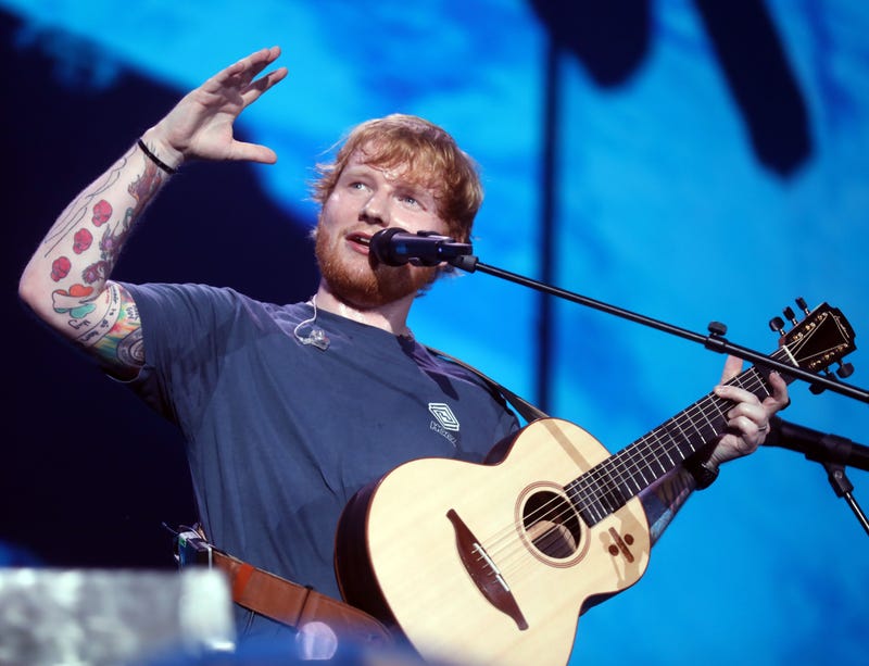 Ed Sheeran performing
