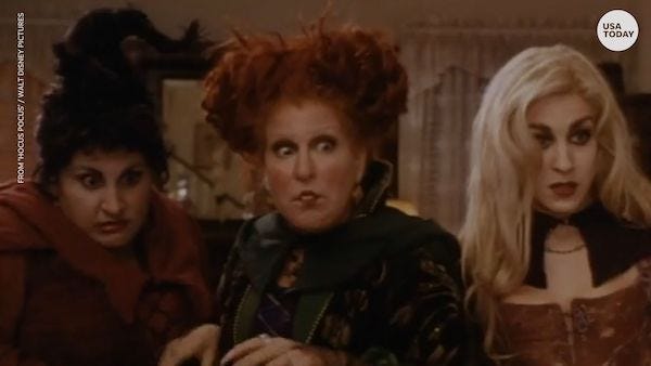 Still of The Sanderson Sisters from 'Hocus Pocus'