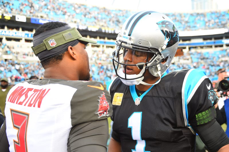 Jameis Winston (left) and Cam Newton (right) will meet on Thursday Night Football.