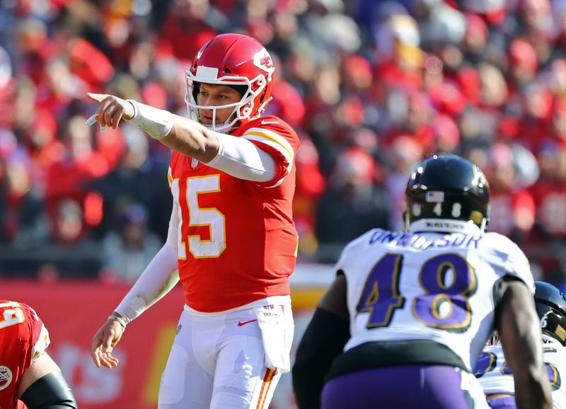 Patrick Mahomes and the Chiefs will host the Ravens this week.