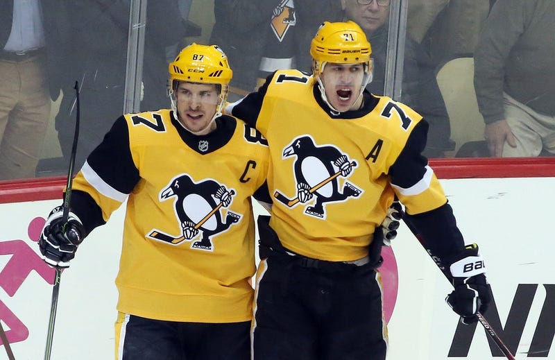 Evgeni Malkin and Sidney Crosby