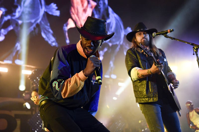 Lil Nas X performs with Billy Ray Cyrus