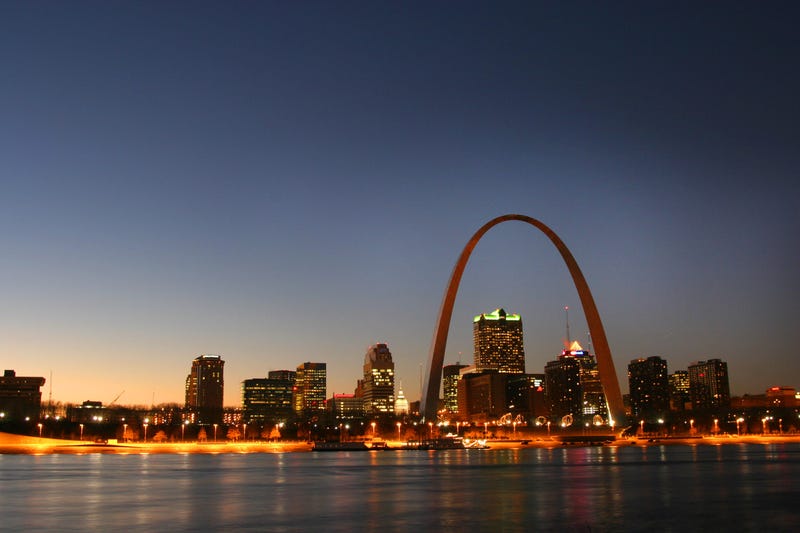 The St Louis Skyline, including the iconic Gateway Arch