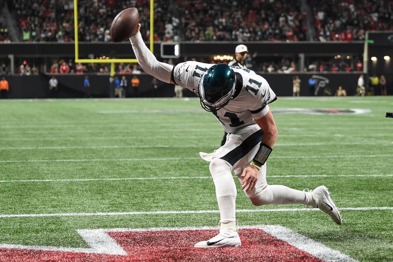 Carson Wentz had a big fourth quarter in the Eagles loss Sunday evening.