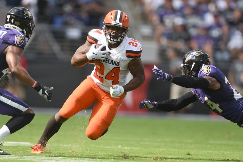 Nick Chubb had a big game Sunday for the Browns.