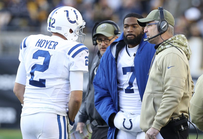 Brian Hoyer had to step in for Jacoby Brissett after an injury in Week 9.
